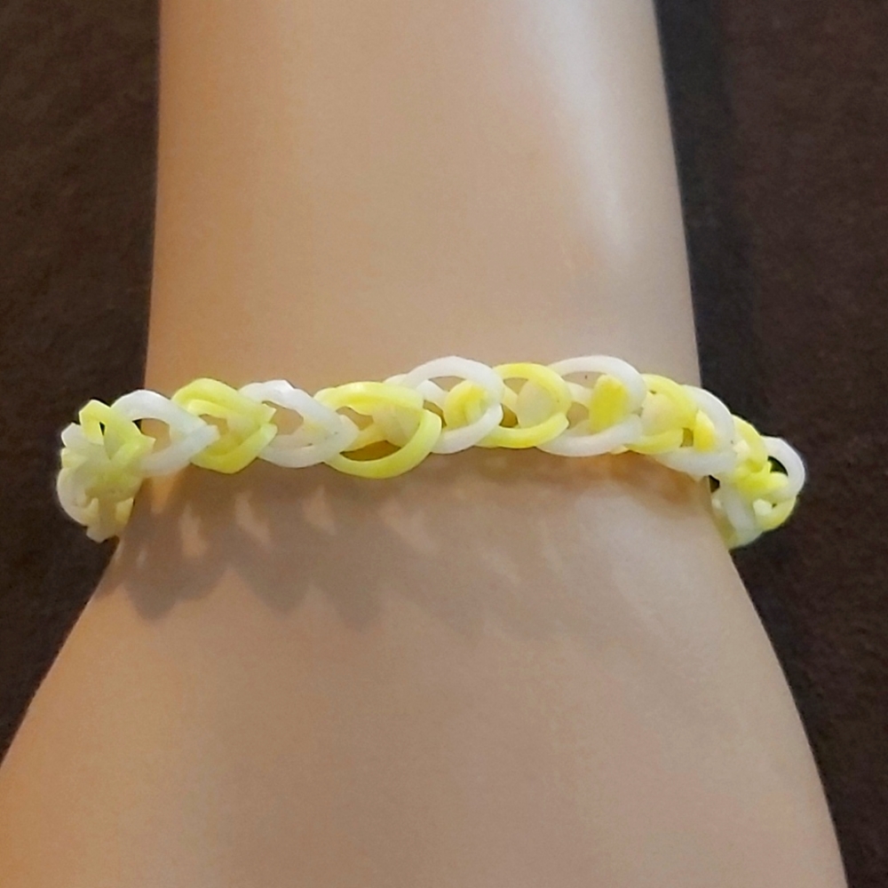 Yellow white bracelet
